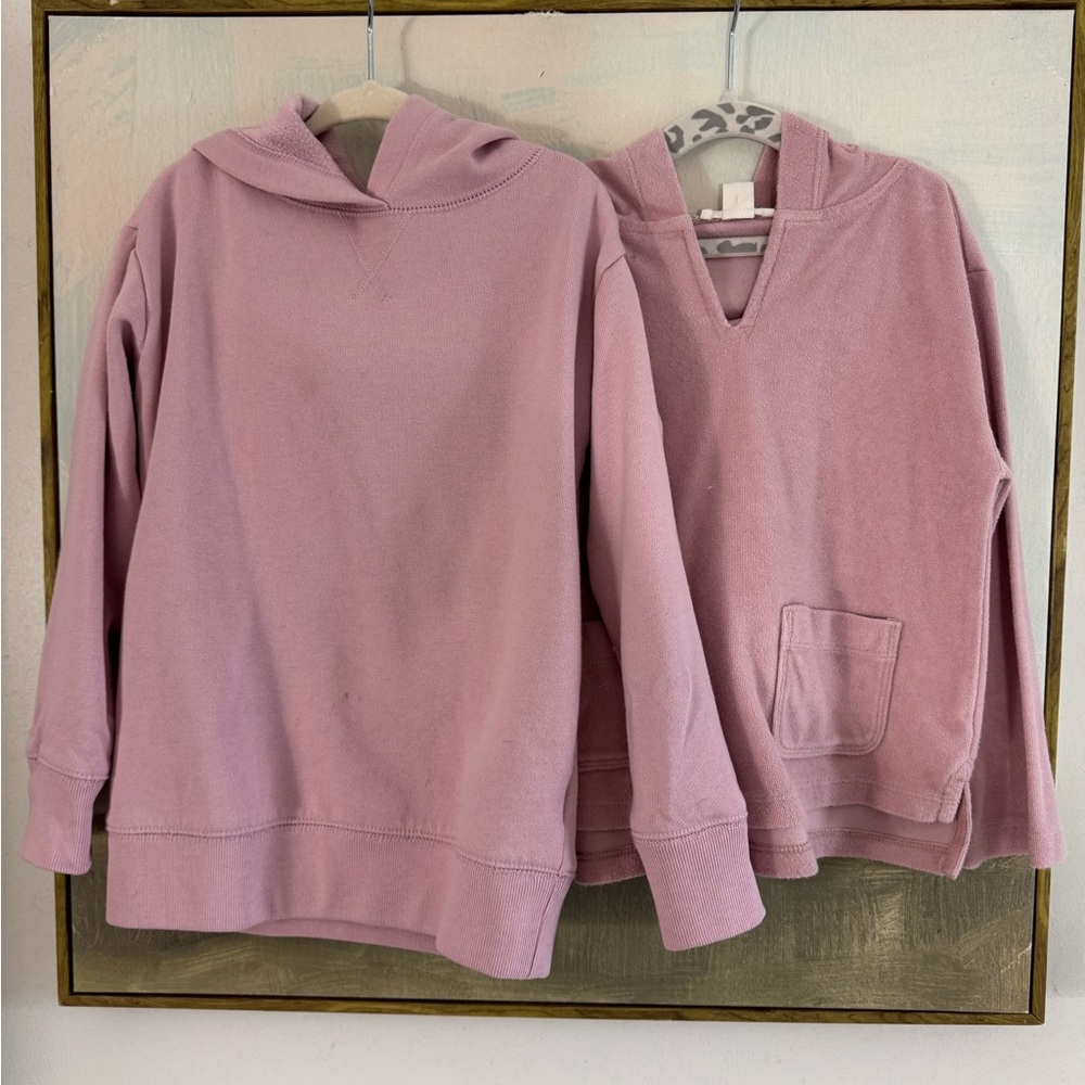 CREWCUTS J Crew Hoodie Set of 2 Terry Cotton Pink Size XS